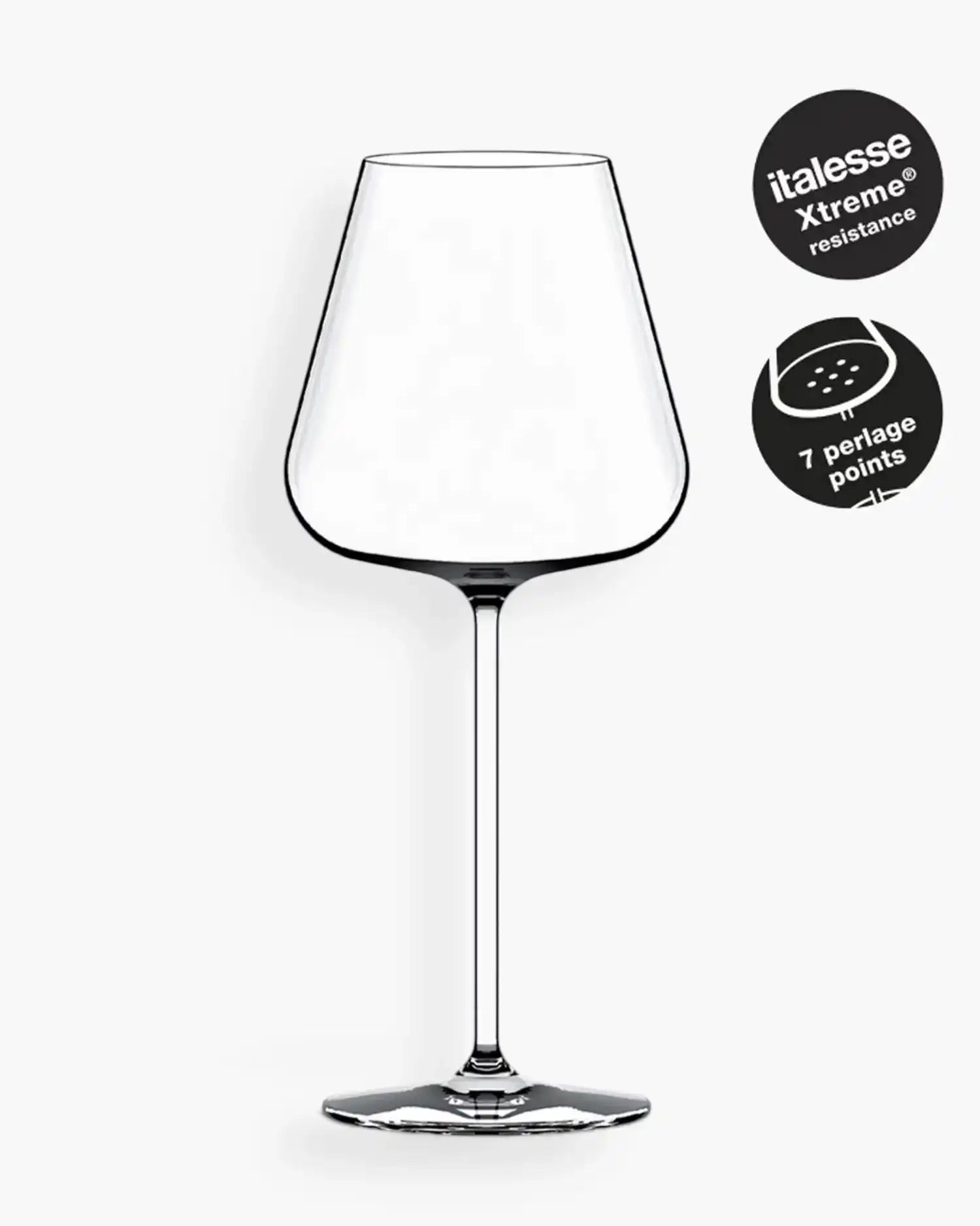 Italesse Etoilé Sparkle set 6 champagne stemmed glasses cc. 480 in clear glass