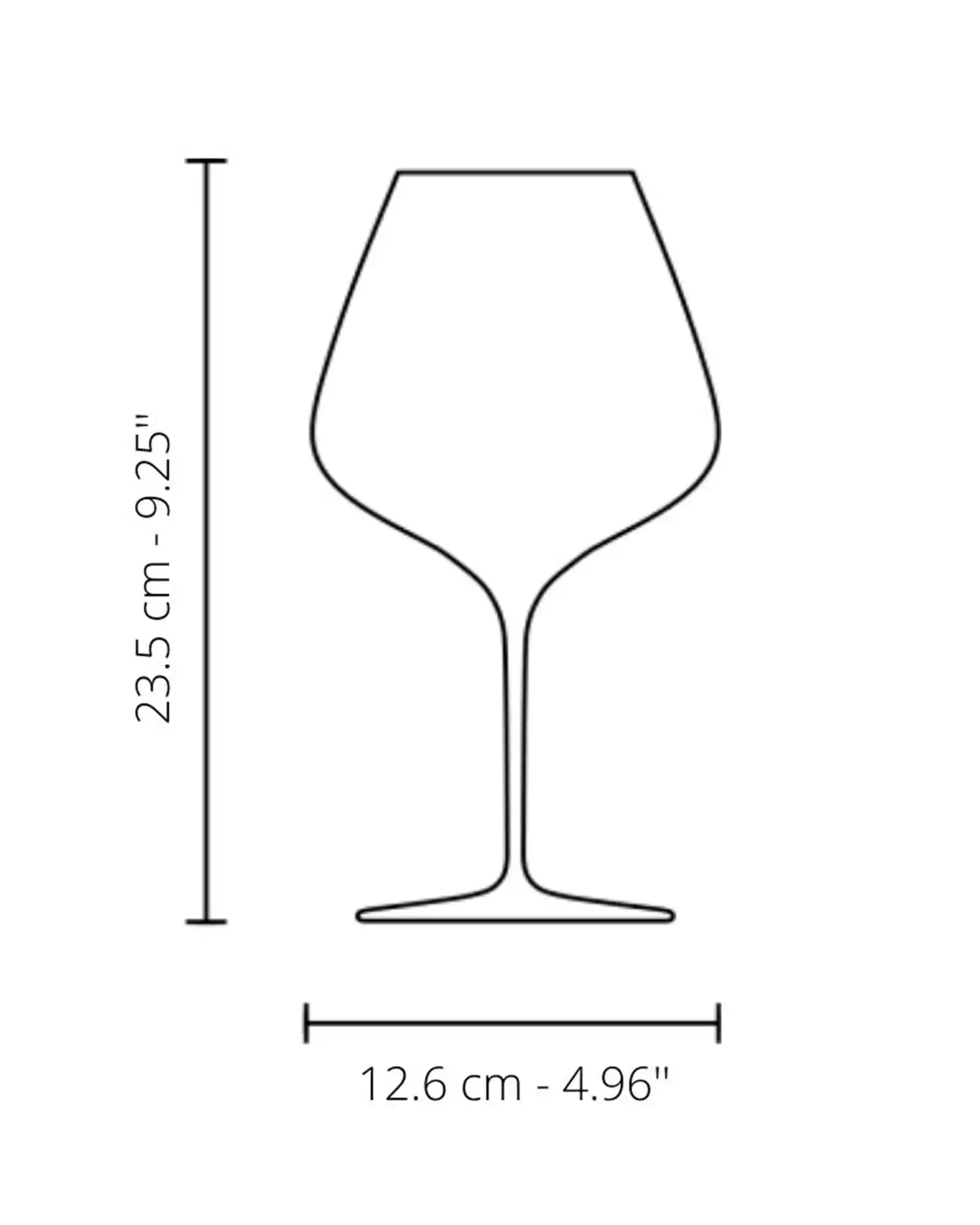Italesse Masterclass 90 set 6 glasses red wine cc. 950 in clear glass