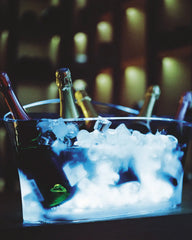 Italesse Set Vela Bowl champagne bucket with LED lighting