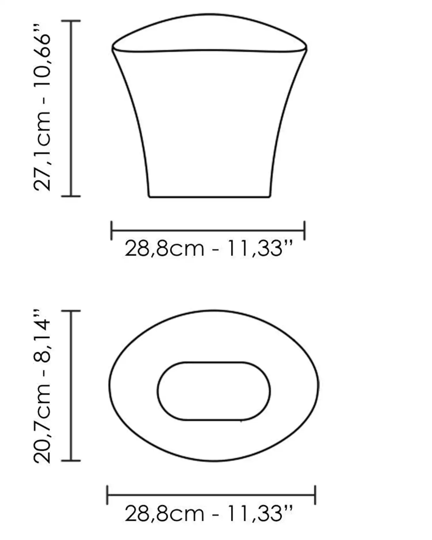 Italesse Set Vela Bucket ice bucket with LED lighting