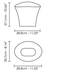 Italesse Set Vela Bucket ice bucket with LED lighting