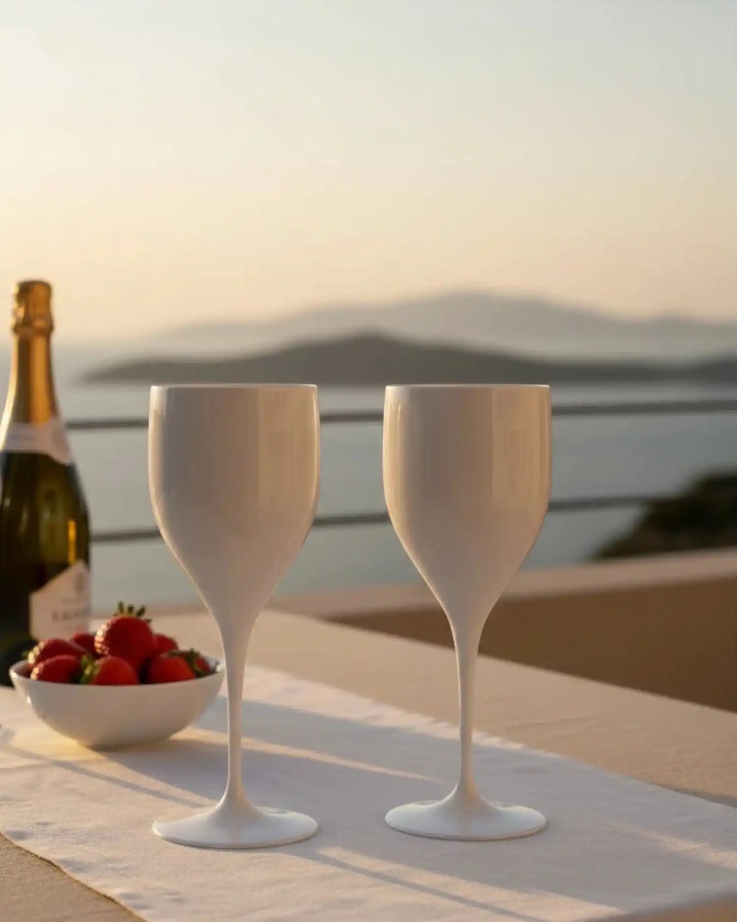 Italesse Sunlight Beach set 6 wine stemmed glasses cc. 330 polycarbonate