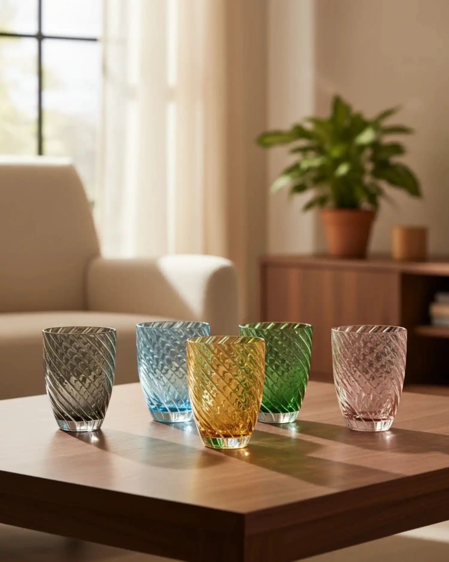 Italesse Vertigo Tumbler Mix set 6 glasses cc. 380 color mix