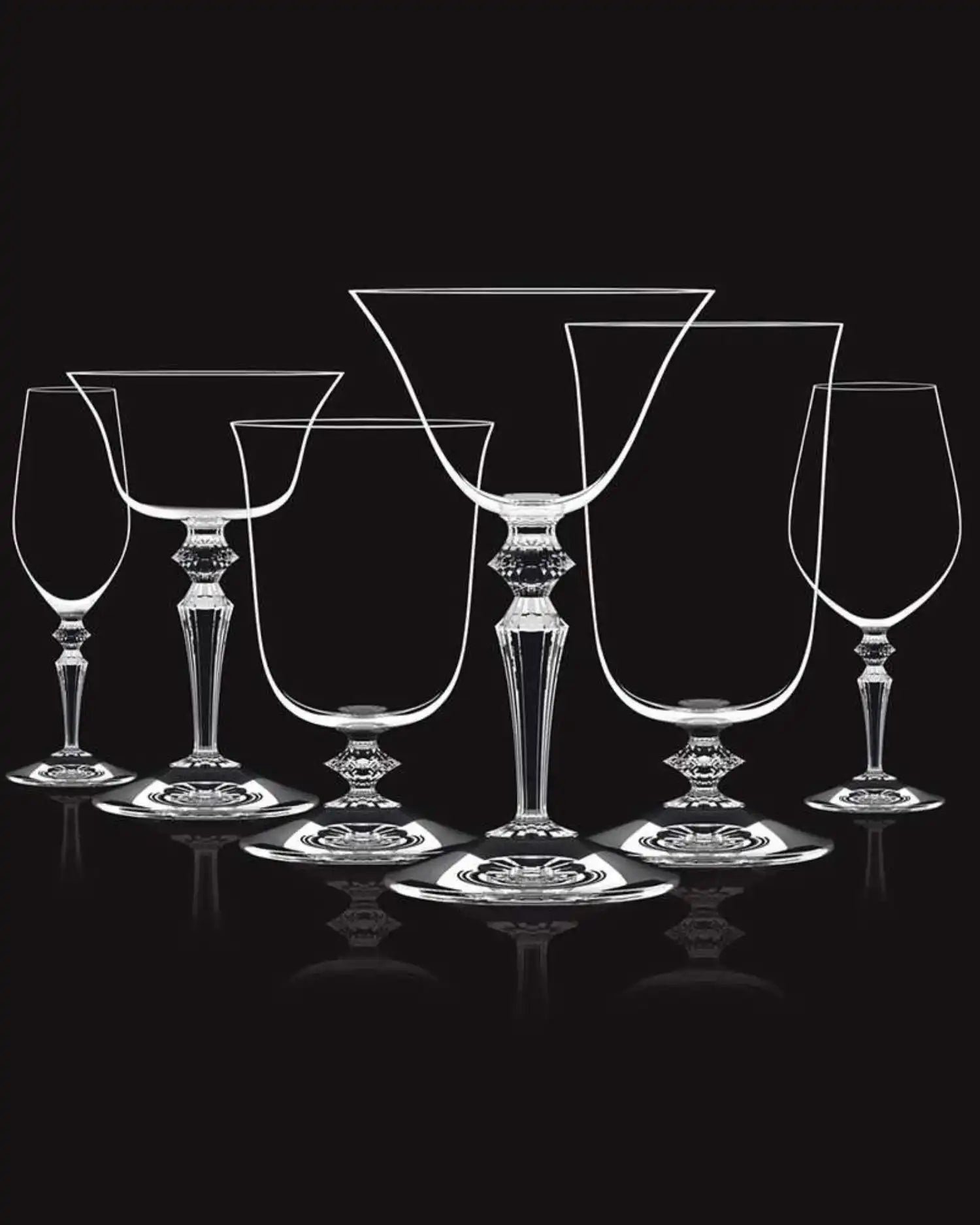 Italesse Wormwood Presidente set 6 champagne coupes cc. 135 in clear glass