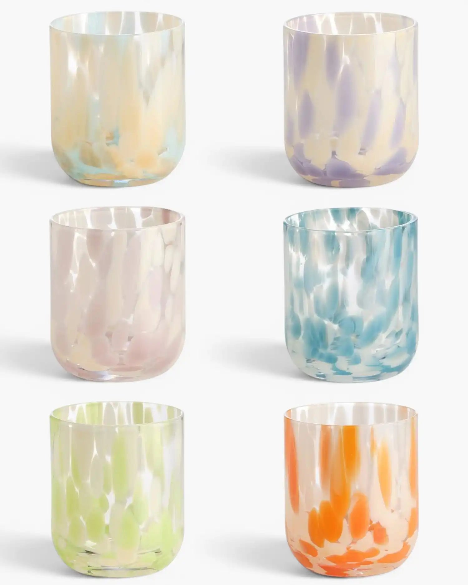 Ivv Antigua set 6 glass tumblers with droplets Multicolour - Buy now on ShopDecor - Discover the best products by IVV design