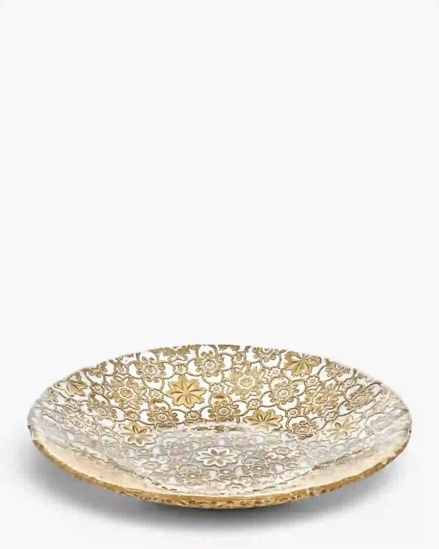 Ivv Arabesque glass centerpiece with gold leaf decoration Gold ø 41 cm - Buy now on ShopDecor - Discover the best products by IVV design