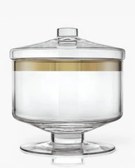 Ivv Avenue Gold glass jar with gold band and lid h 20.5 cm - Buy now on ShopDecor - Discover the best products by IVV design
