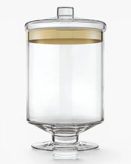 Ivv Avenue Gold glass jar with gold band and lid h 30.5 cm - Buy now on ShopDecor - Discover the best products by IVV design