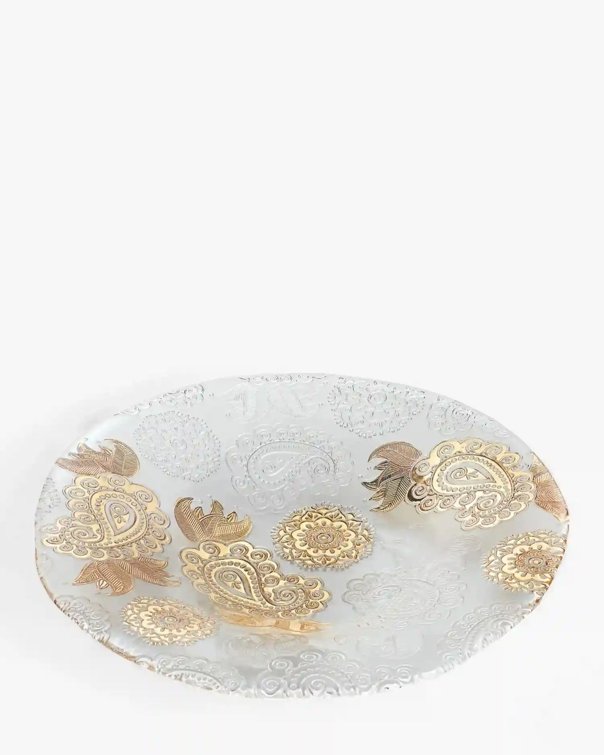 Ivv Pashmina glass centerpiece with gold decoration ø 41 cm - Buy now on ShopDecor - Discover the best products by IVV design