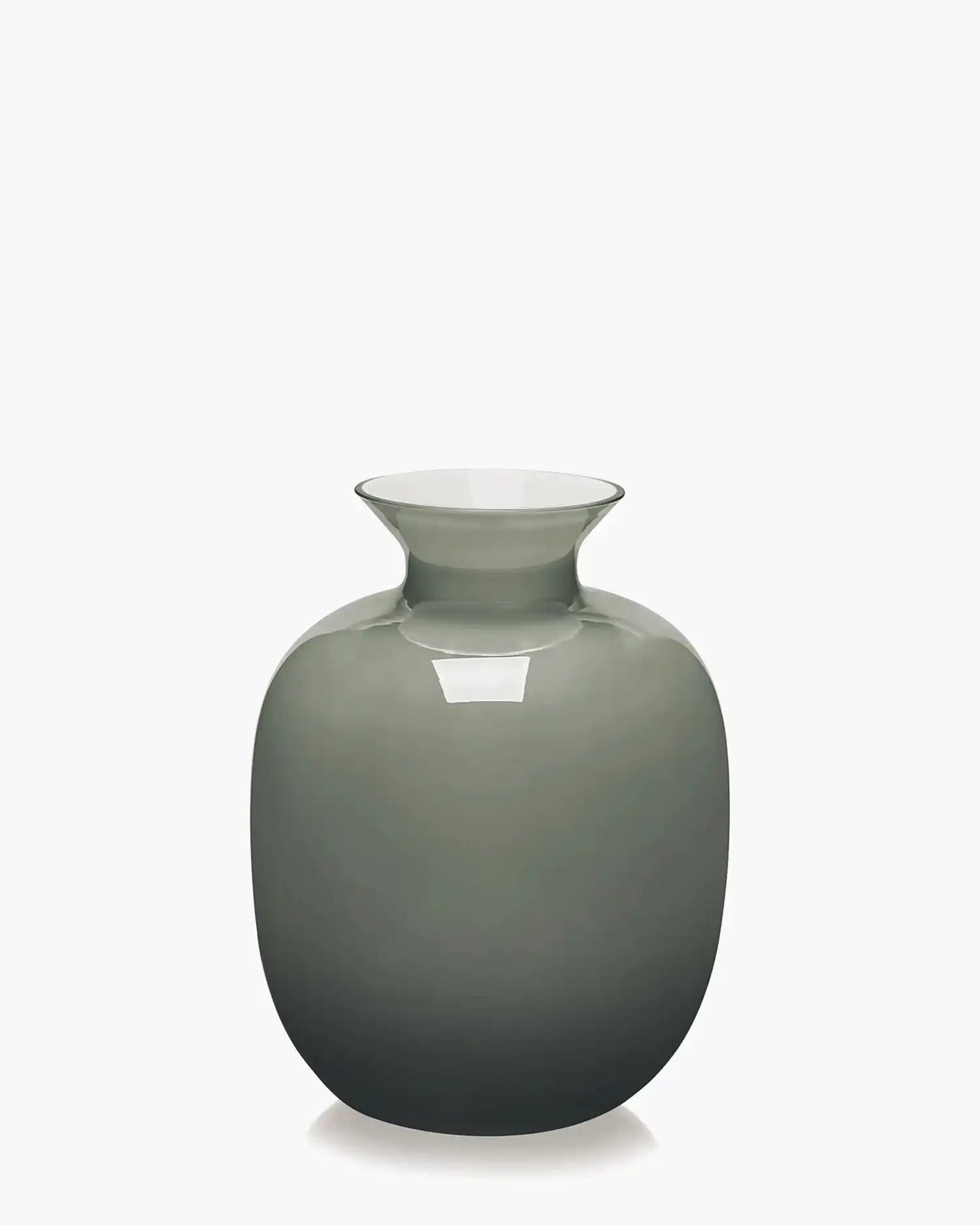 Ivv Rialto glass vase with milk white interior Grey h 30 cm - Buy now on ShopDecor - Discover the best products by IVV design