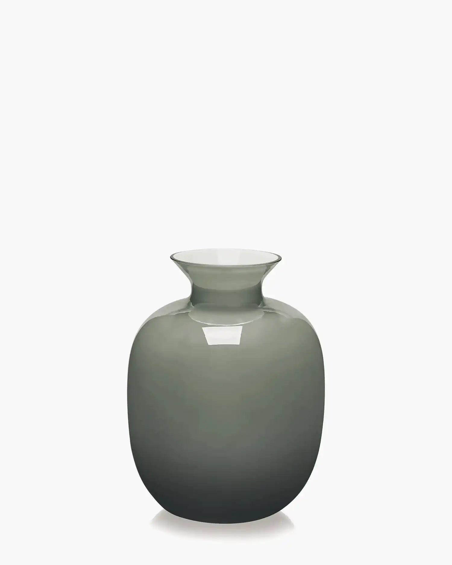 Ivv Rialto glass vase with milk white interior Grey h 24 cm - Buy now on ShopDecor - Discover the best products by IVV design