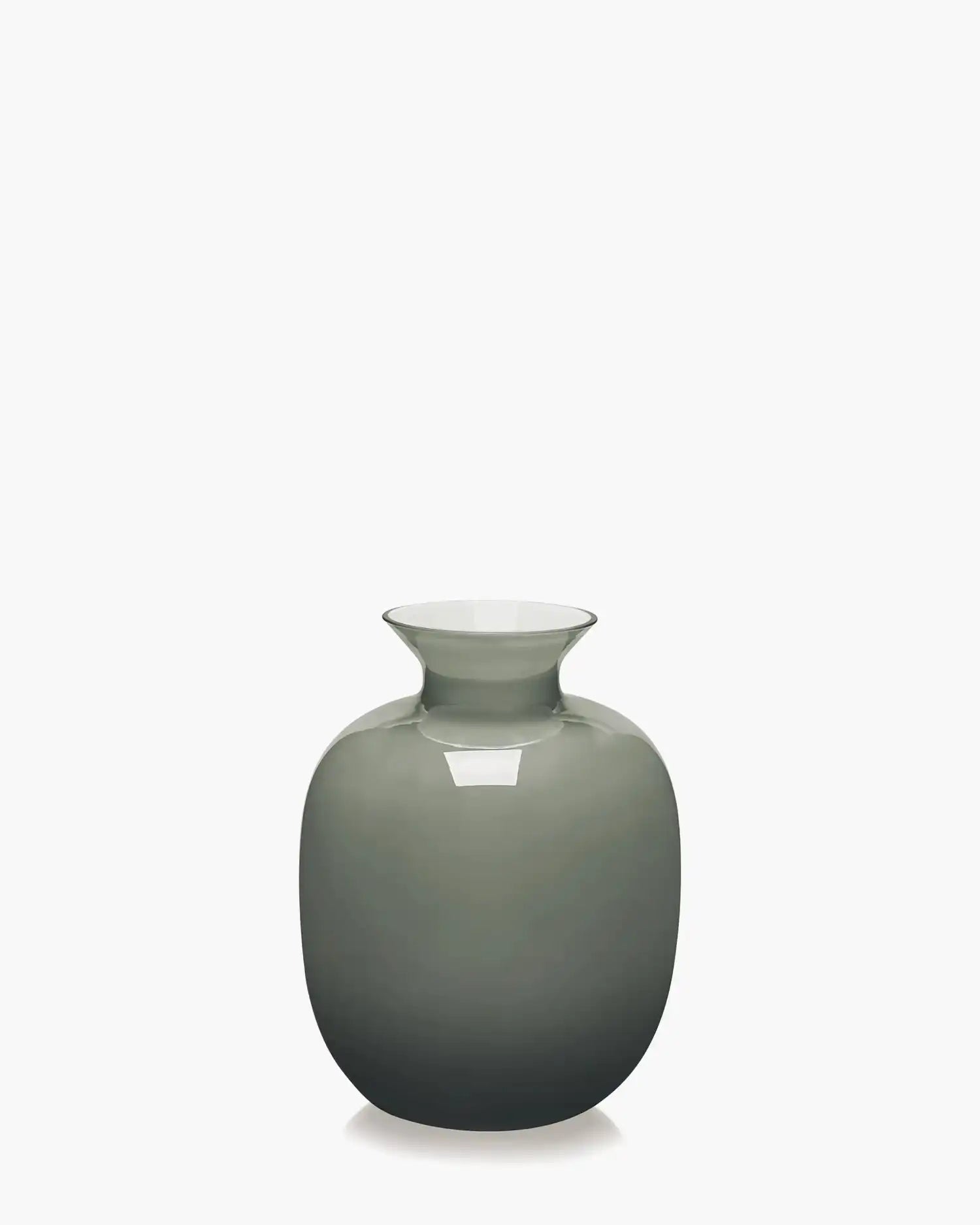 Ivv Rialto glass vase with milk white interior Grey h 18.5 cm - Buy now on ShopDecor - Discover the best products by IVV design