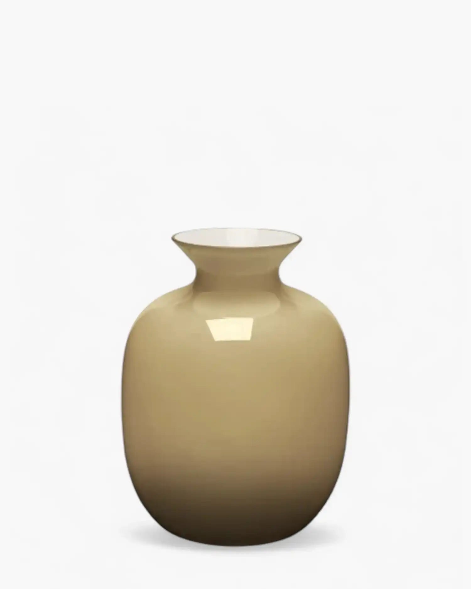 Ivv Rialto glass vase with milk white interior Tobacco h 30 cm - Buy now on ShopDecor - Discover the best products by IVV design