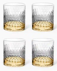 Ivv Shake & Stir set 4 glass tumblers diamond pattern Amber - Buy now on ShopDecor - Discover the best products by IVV design