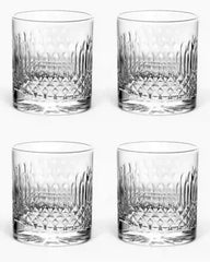 Ivv Shake & Stir set 4 glass tumblers diamond pattern Transparent - Buy now on ShopDecor - Discover the best products by IVV design
