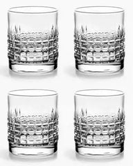 Ivv Shake & Stir set 4 glass tumblers square pattern Transparent - Buy now on ShopDecor - Discover the best products by IVV design