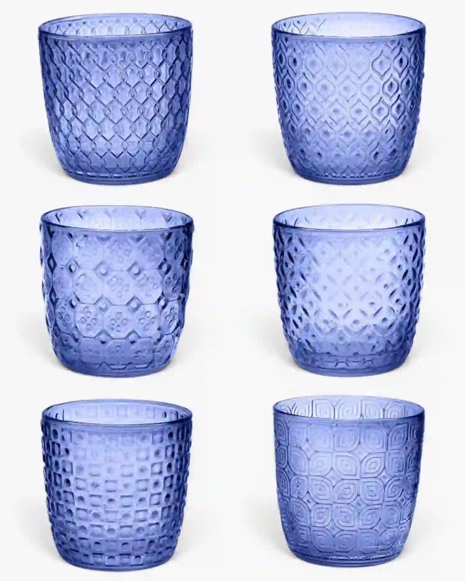 Ivv Sixties set 6 glass tumblers Indigo blue - Buy now on ShopDecor - Discover the best products by IVV design