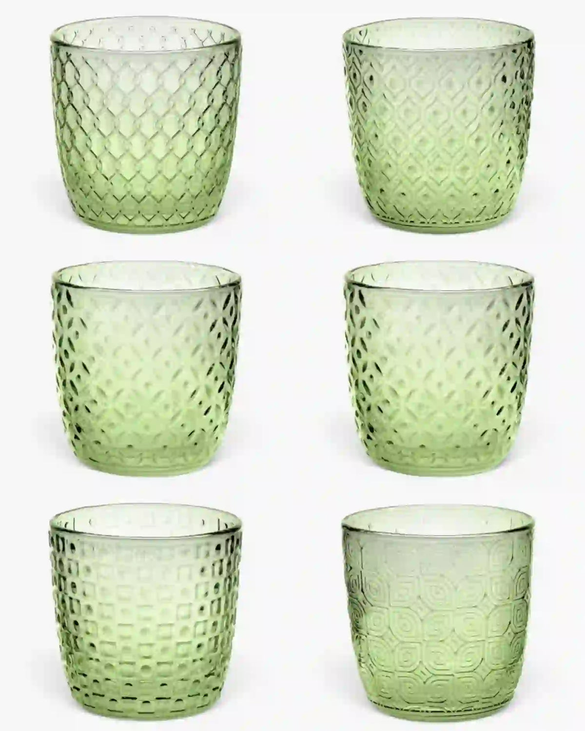 Ivv Sixties set 6 glass tumblers Acid green - Buy now on ShopDecor - Discover the best products by IVV design