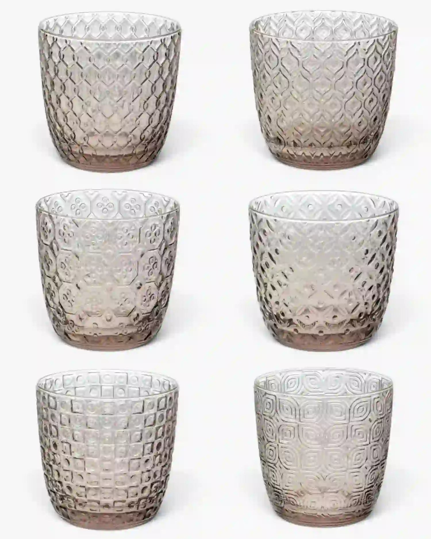 Ivv Sixties set 6 glass tumblers Dove grey - Buy now on ShopDecor - Discover the best products by IVV design