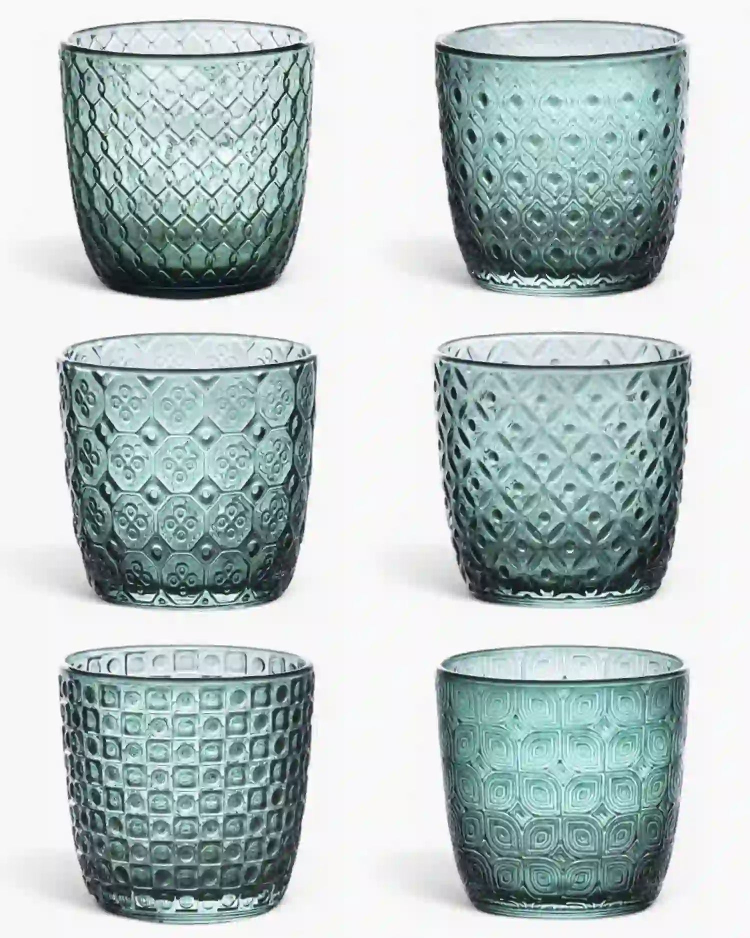 Ivv Sixties set 6 glass tumblers Peacock green - Buy now on ShopDecor - Discover the best products by IVV design