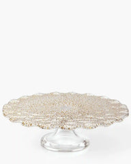 Ivv Special scalopped glass cake stand Gold - Buy now on ShopDecor - Discover the best products by IVV design