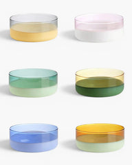 Ivv Unametà set 6 borosilicate glass bowls in two-tone colors Multicolour - Buy now on ShopDecor - Discover the best products by IVV design