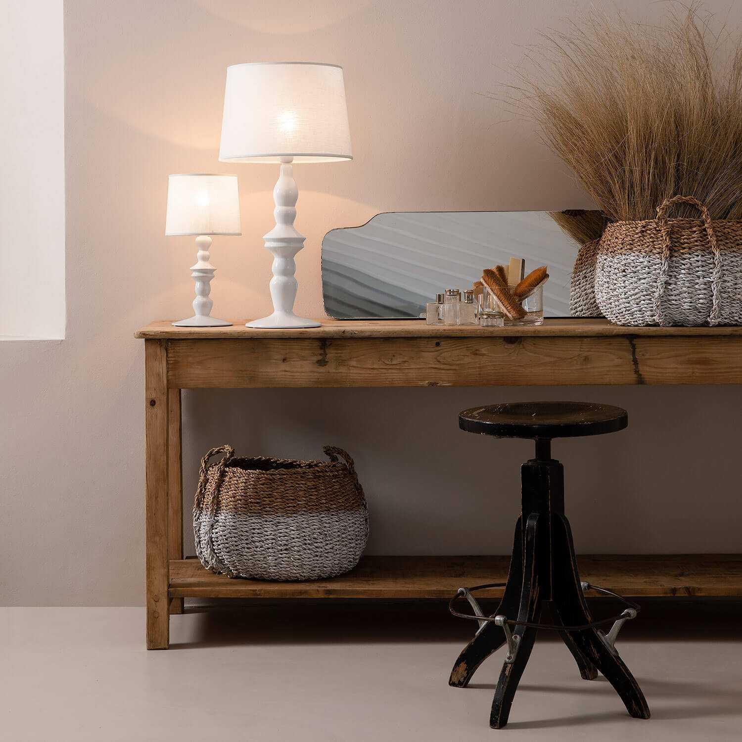 Karman Alìbababy table lamp C101 white linen - Buy now on ShopDecor - Discover the best products by KARMAN design