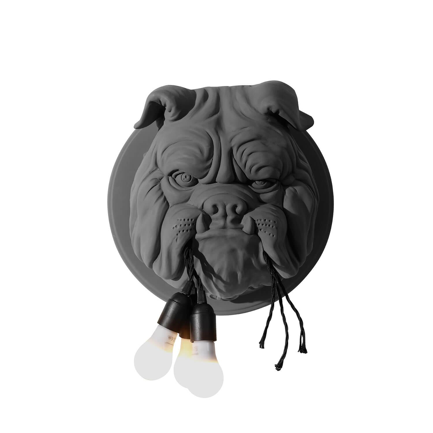 Karman Amsterdam wall lamp bulldog in ceramic Karman Matt grey - Buy now on ShopDecor - Discover the best products by KARMAN design