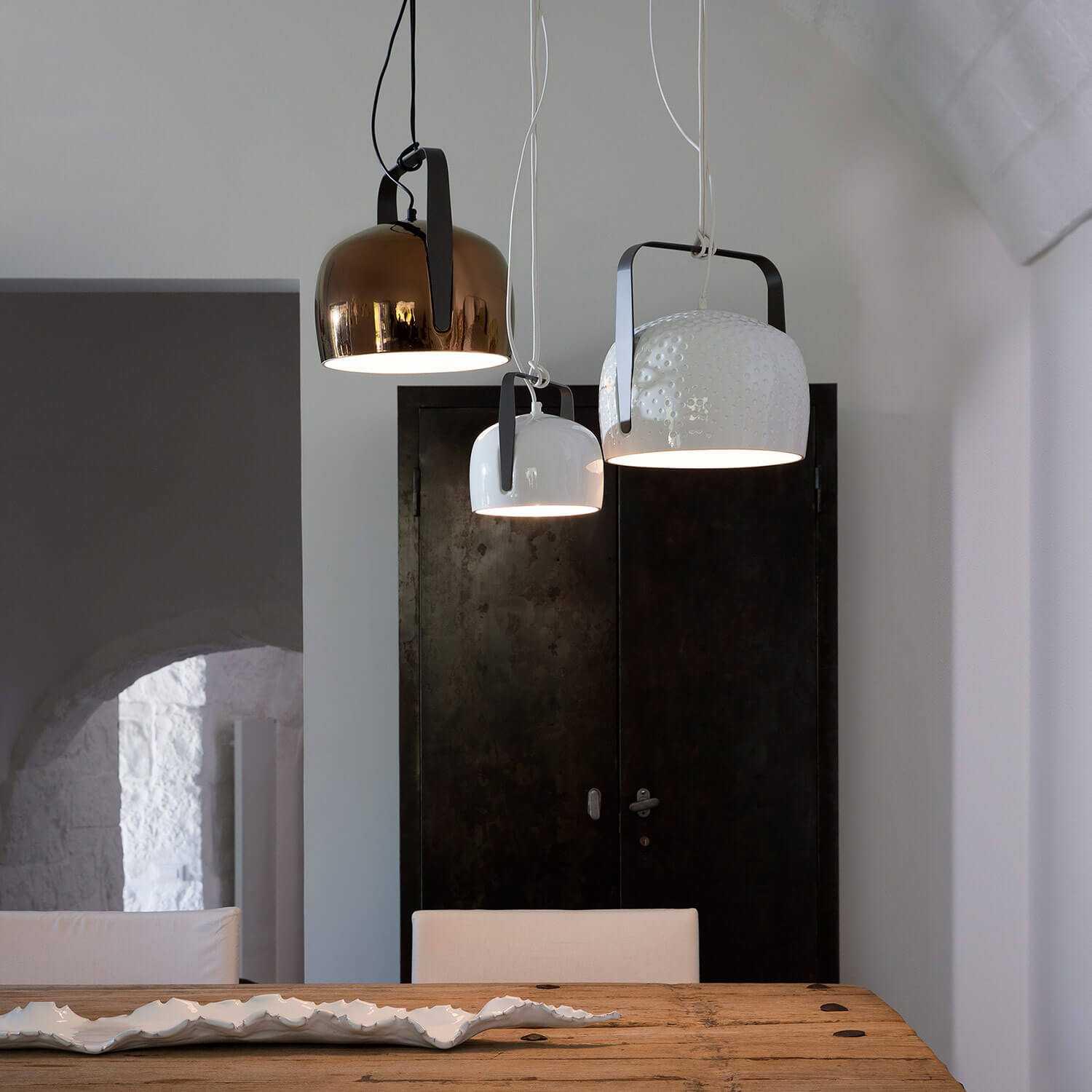 Karman Bag suspension lamp diam. 21 cm. smooth ceramic - Buy now on ShopDecor - Discover the best products by KARMAN design