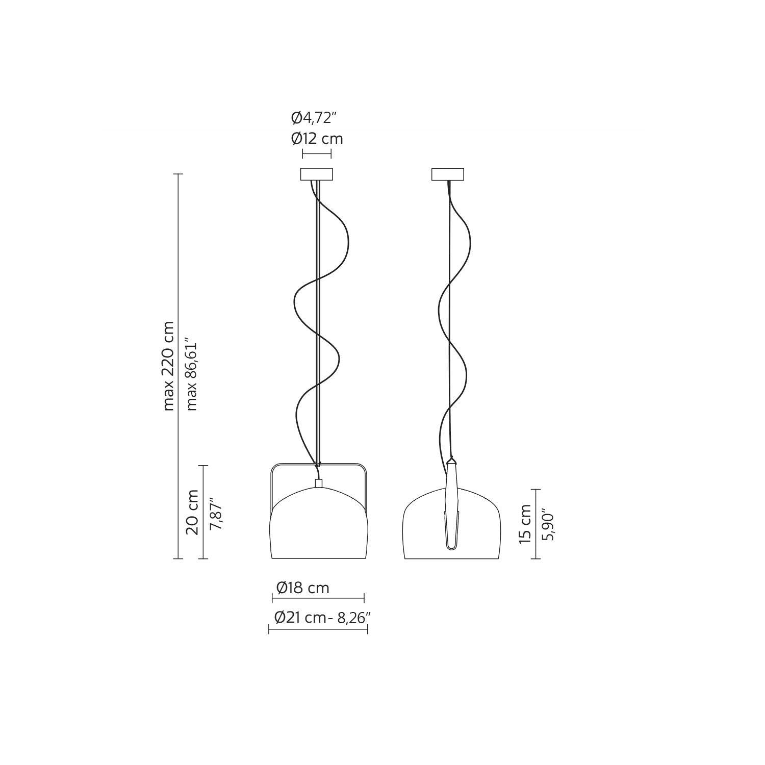 Karman Bag suspension lamp diam. 21 cm. smooth ceramic - Buy now on ShopDecor - Discover the best products by KARMAN design