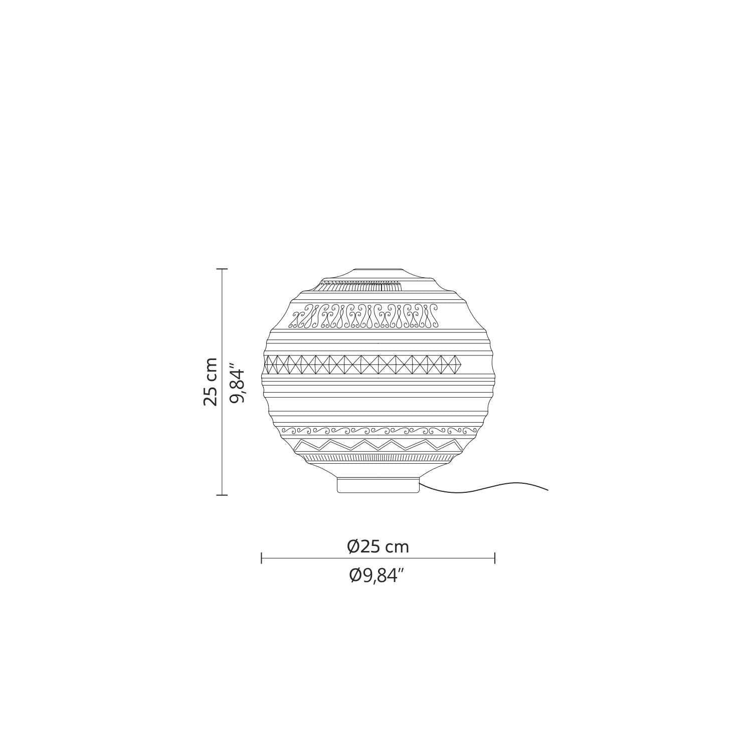 Karman Braille table lamp diam. 25 cm. white frosted glass - Buy now on ShopDecor - Discover the best products by KARMAN design