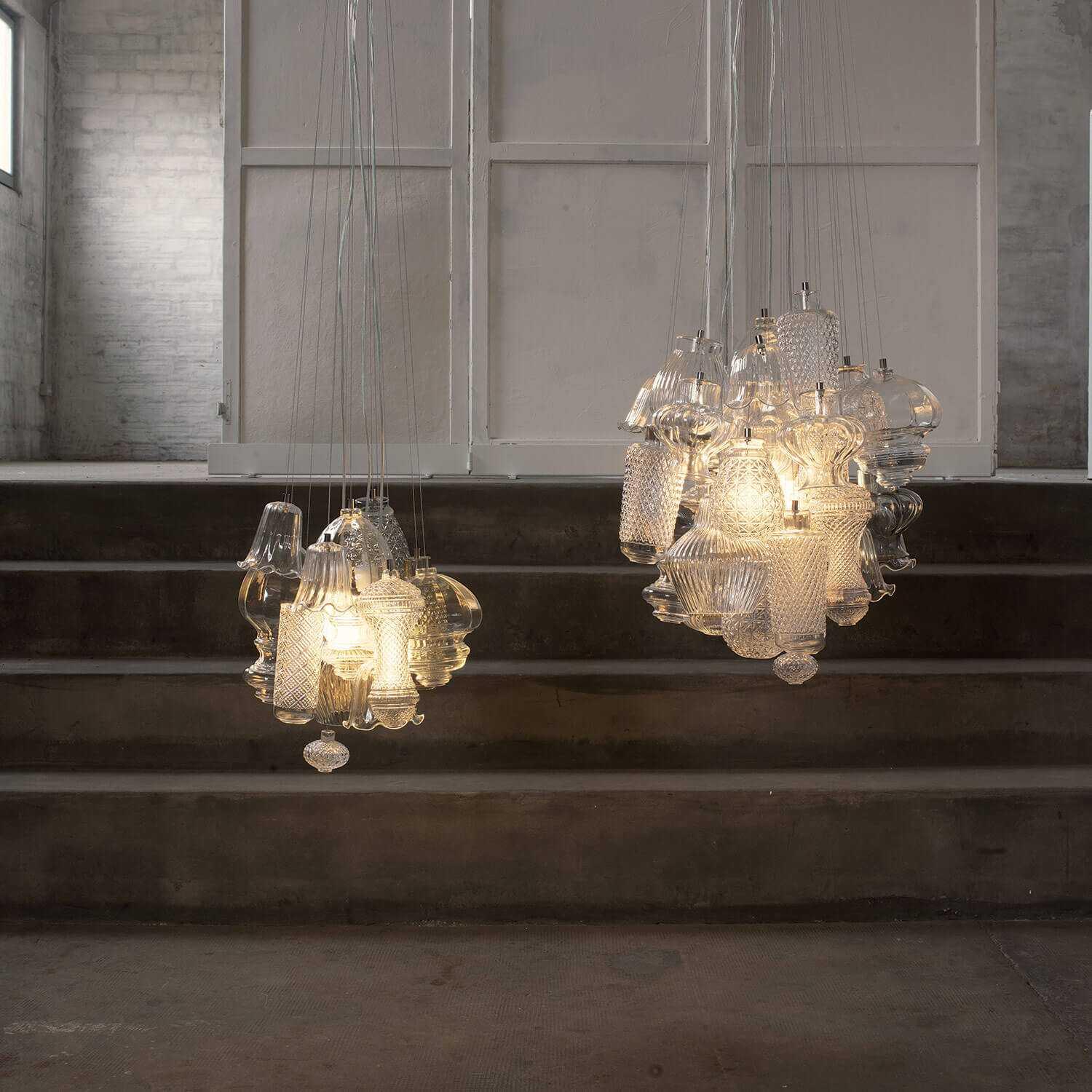 Karman Ceraunavolta suspension lamp composition 12 elements glass - Buy now on ShopDecor - Discover the best products by KARMAN design
