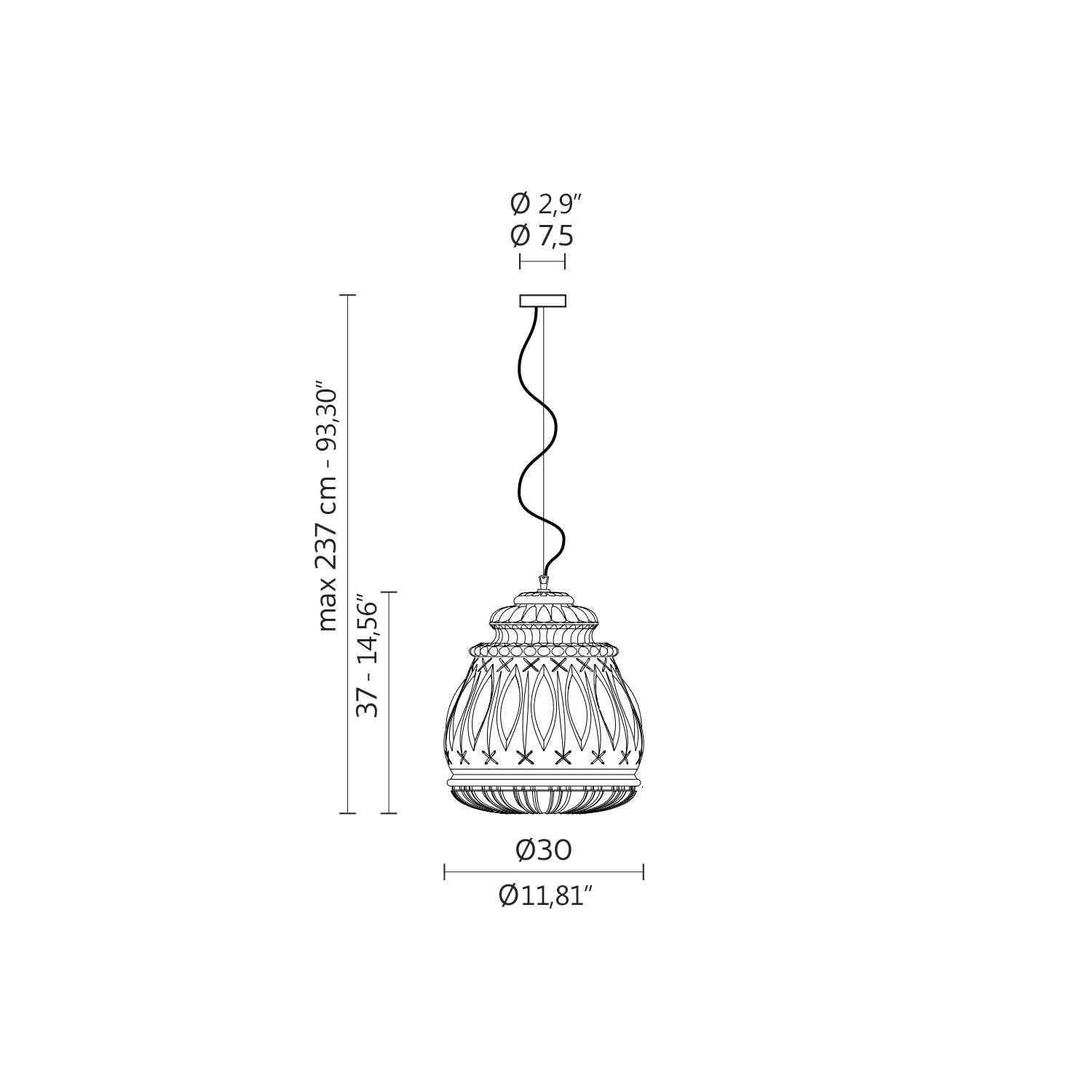 Karman Ginger suspension lamp diam. 30 cm. glass SE1163 - Buy now on ShopDecor - Discover the best products by KARMAN design