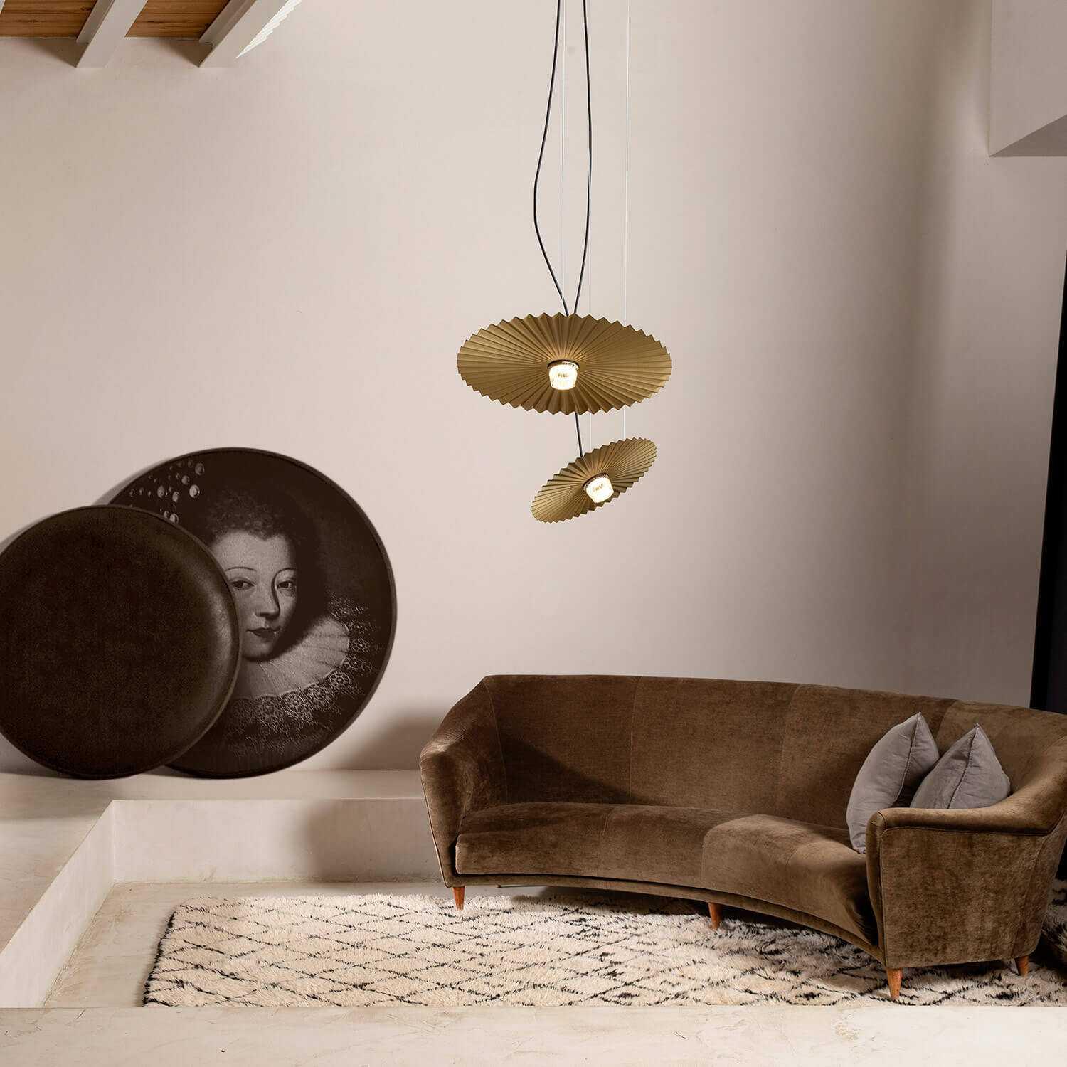Karman Gonzaga LED suspension lamp diam. 59 cm. brass - Buy now on ShopDecor - Discover the best products by KARMAN design