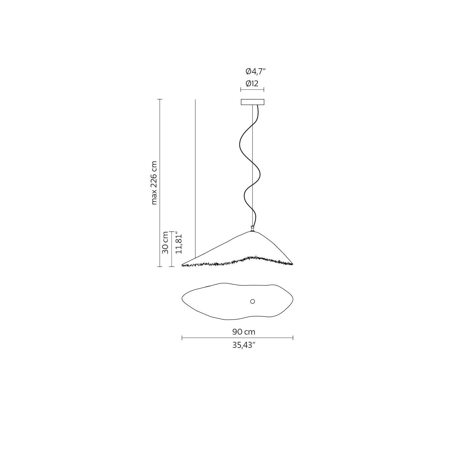 Karman Moby Dick suspension lamp white 90 cm. - Buy now on ShopDecor - Discover the best products by KARMAN design