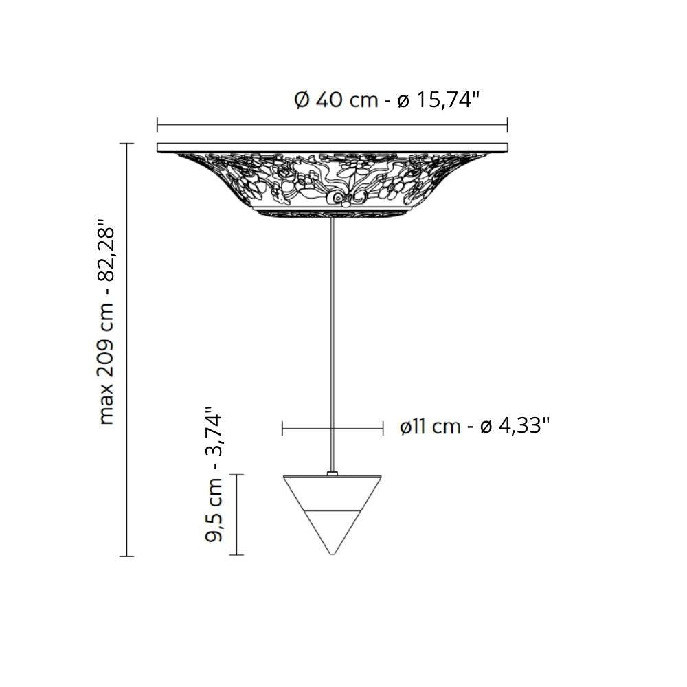 Karman Moonbloom LED suspension lamp 1 light point diam. 40 cm. - Buy now on ShopDecor - Discover the best products by KARMAN design