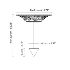 Karman Moonbloom LED suspension lamp 1 light point diam. 40 cm. - Buy now on ShopDecor - Discover the best products by KARMAN design