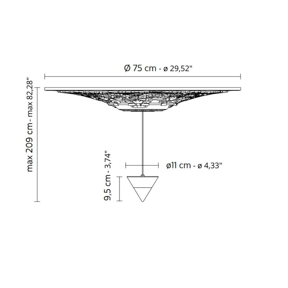 Karman Moonbloom LED suspension lamp 1 light point diam. 75 cm. - Buy now on ShopDecor - Discover the best products by KARMAN design