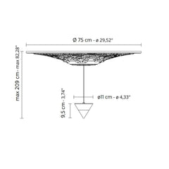 Karman Moonbloom LED suspension lamp 1 light point diam. 75 cm. - Buy now on ShopDecor - Discover the best products by KARMAN design