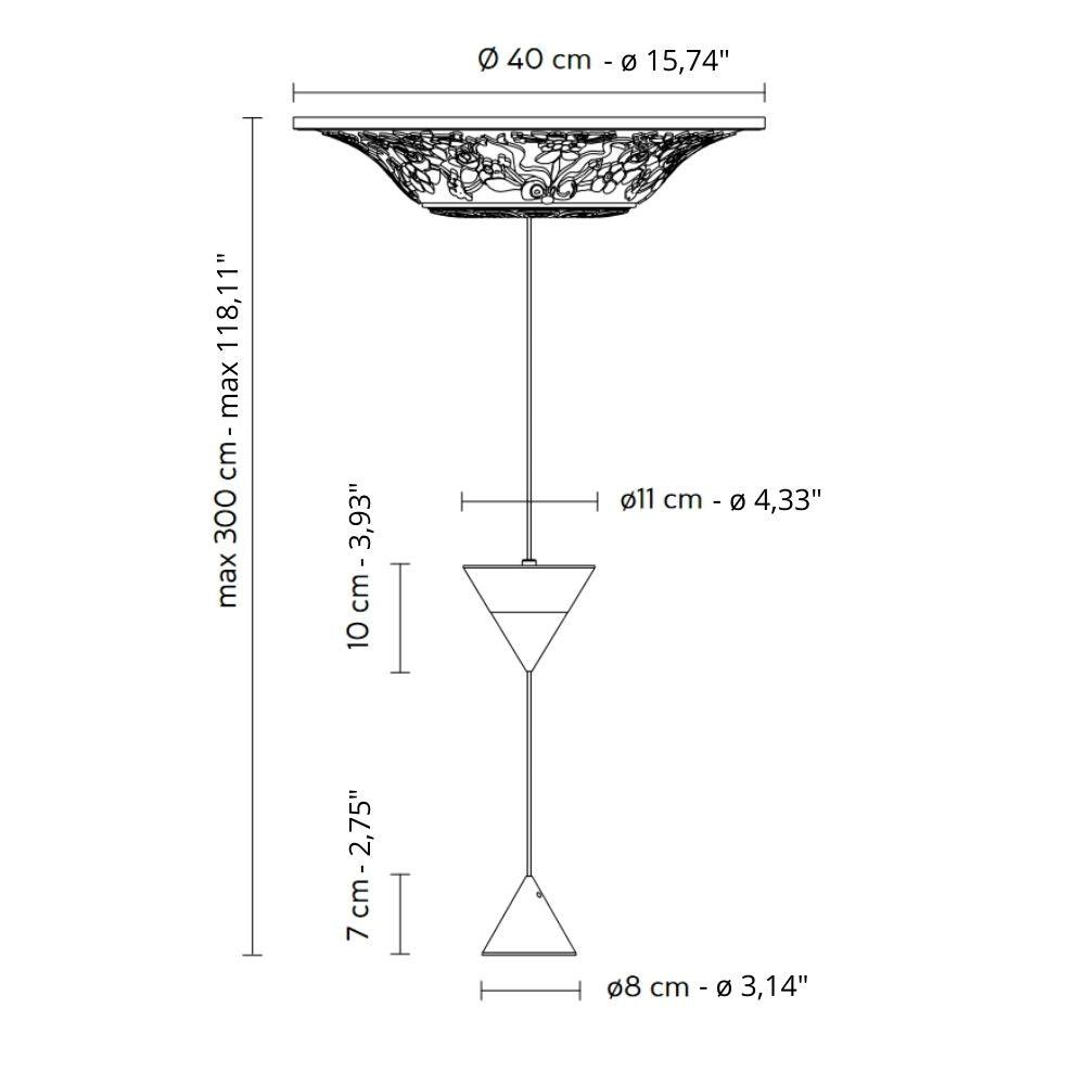 Karman Moonbloom LED suspension lamp 2 light points diam. 40 cm. - Buy now on ShopDecor - Discover the best products by KARMAN design