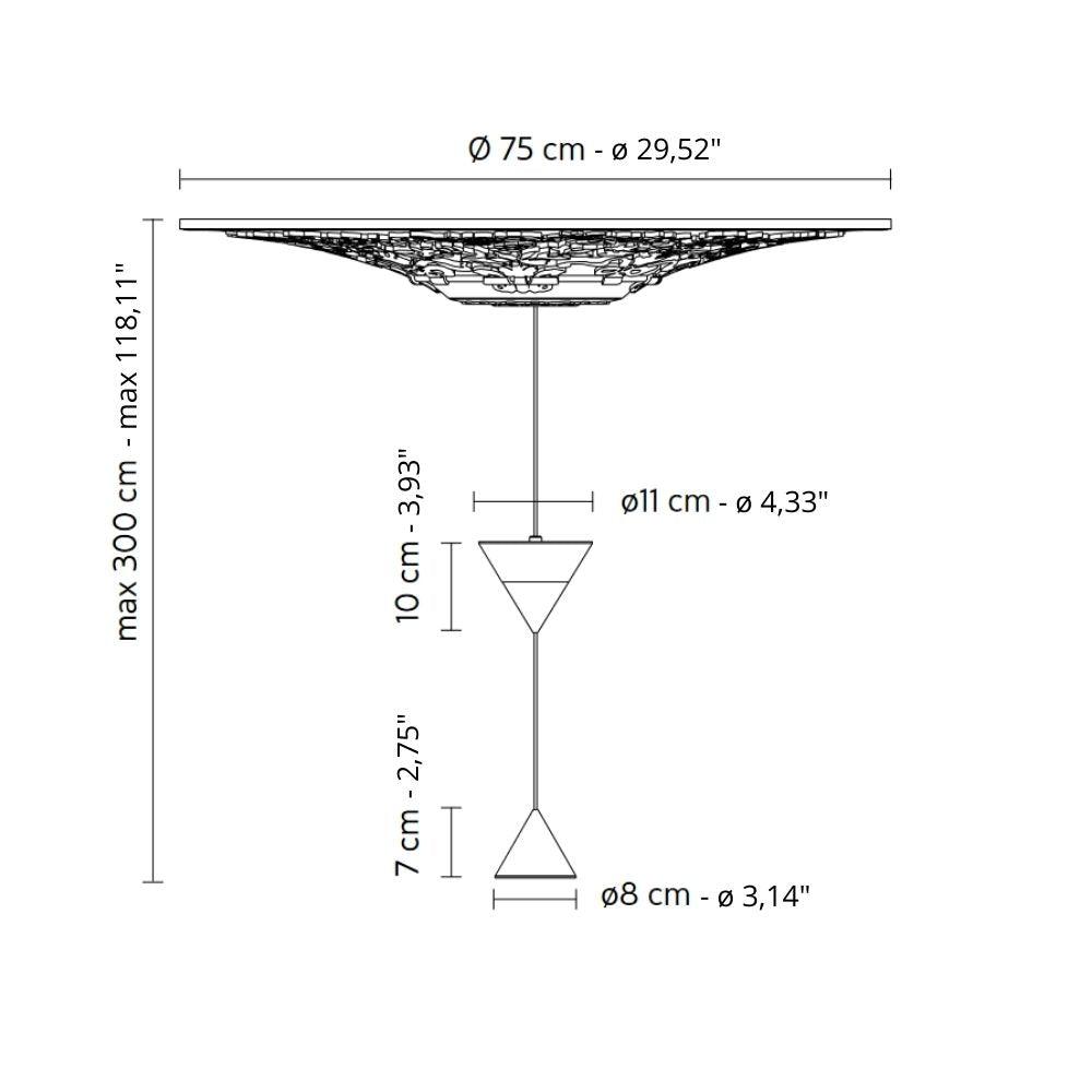 Karman Moonbloom LED suspension lamp 2 light points diam. 75 cm. - Buy now on ShopDecor - Discover the best products by KARMAN design