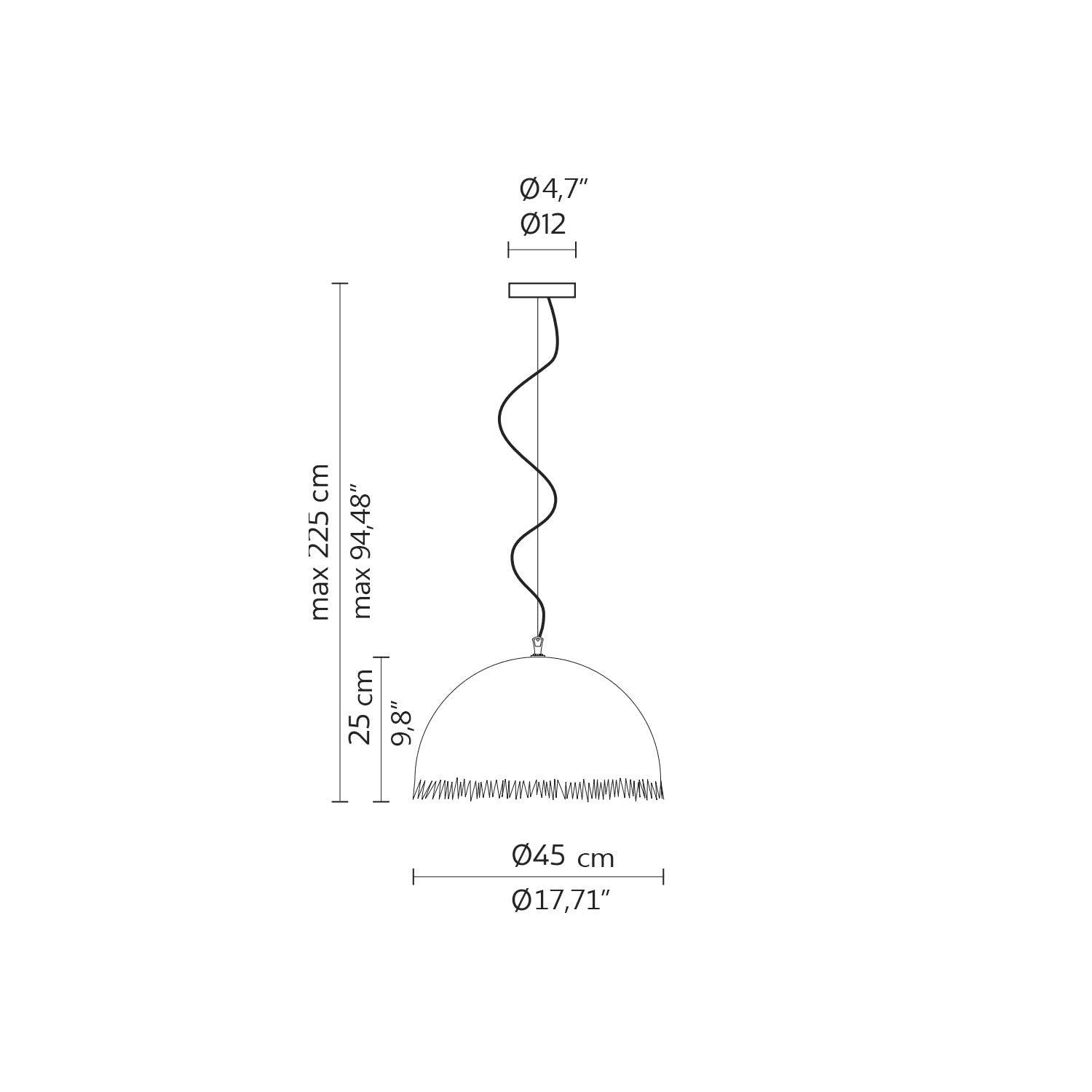 Karman Plancton suspension lamp with white lampshade diam. 45 cm. - Buy now on ShopDecor - Discover the best products by KARMAN design