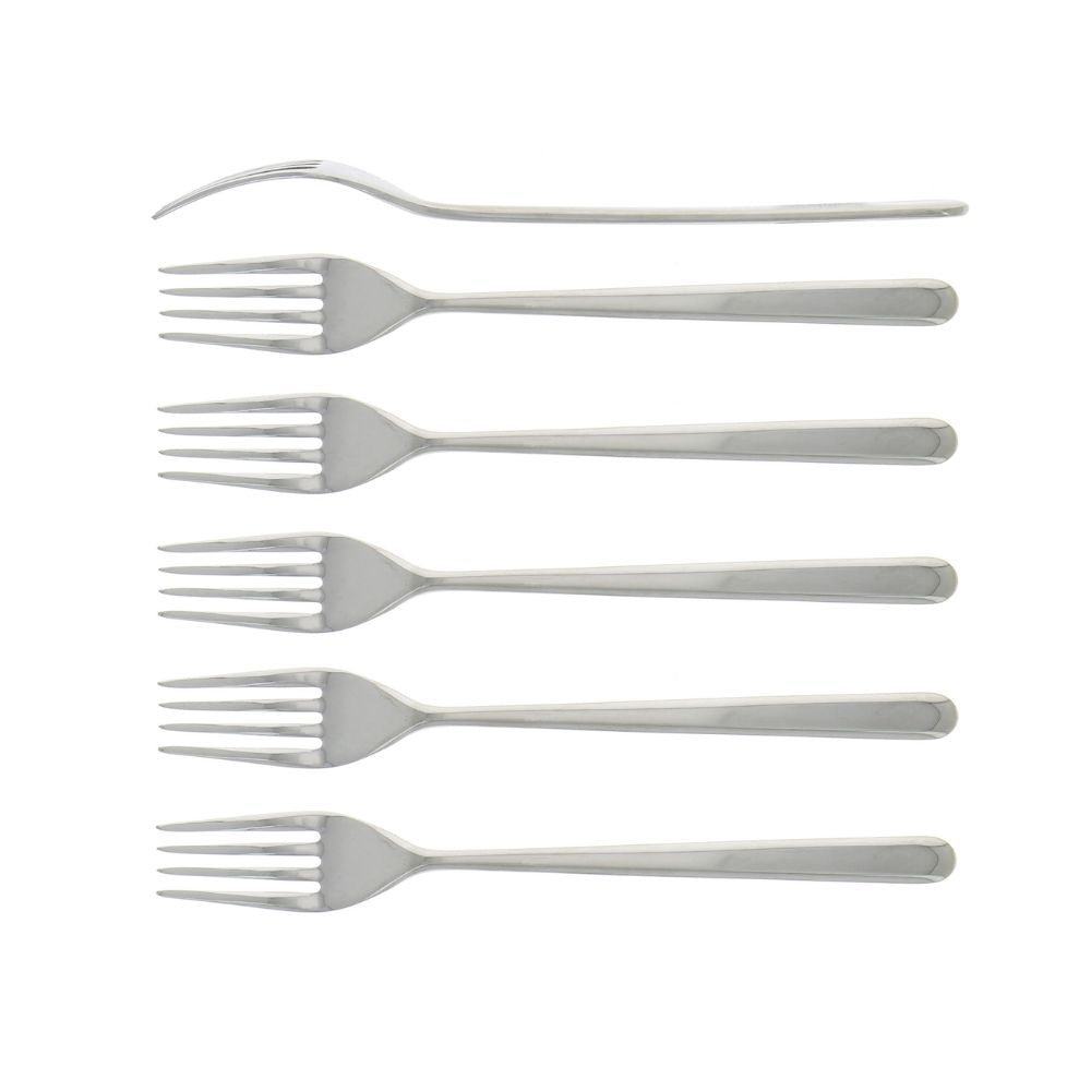 Forge de Laguiole Essentielle set 6 table forks Polished steel - Buy now on ShopDecor - Discover the best products by FORGE DE LAGUIOLE design