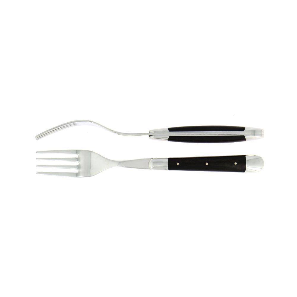 Forge de Laguiole Tradition table forks set with ebony handle Set 2 - Buy now on ShopDecor - Discover the best products by FORGE DE LAGUIOLE design