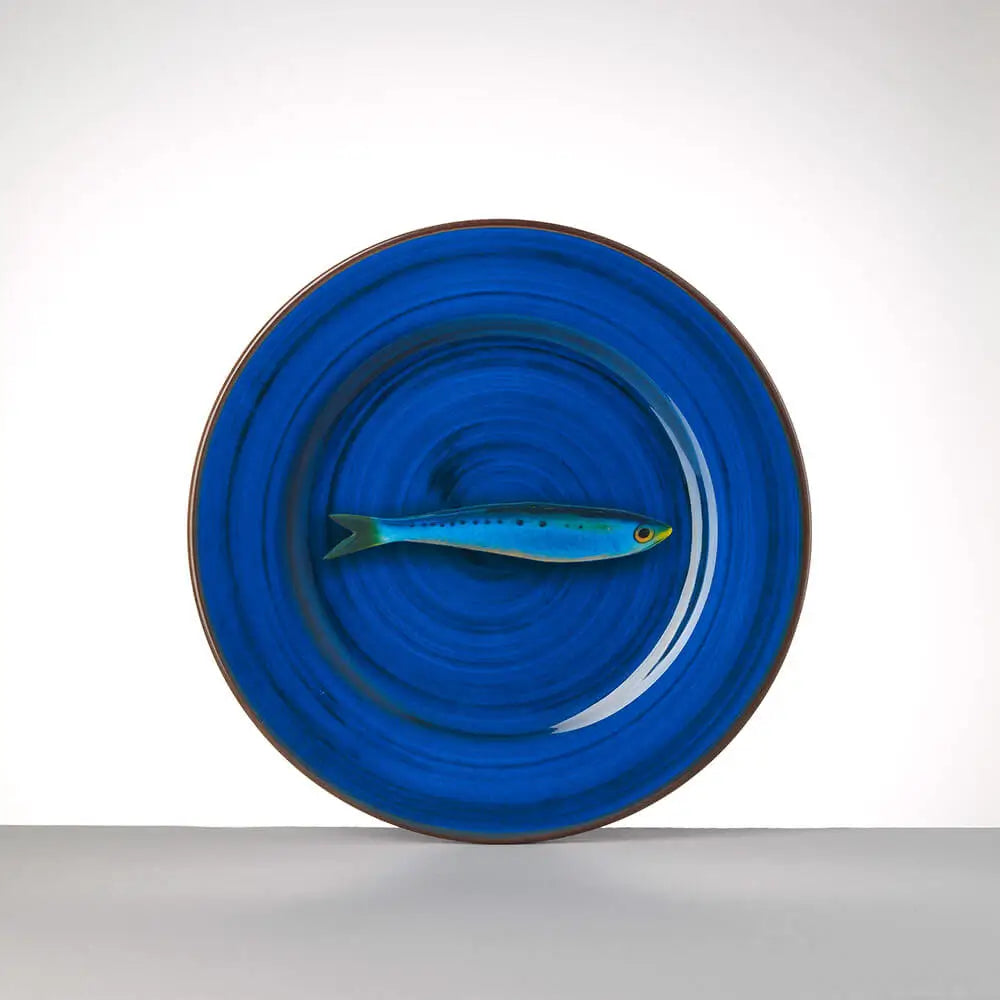 Mario Luca Giusti Aimone dinner plate diam. 27 cm. - 10.63 in. Blue - Buy now on ShopDecor - Discover the best products by MARIO LUCA GIUSTI design