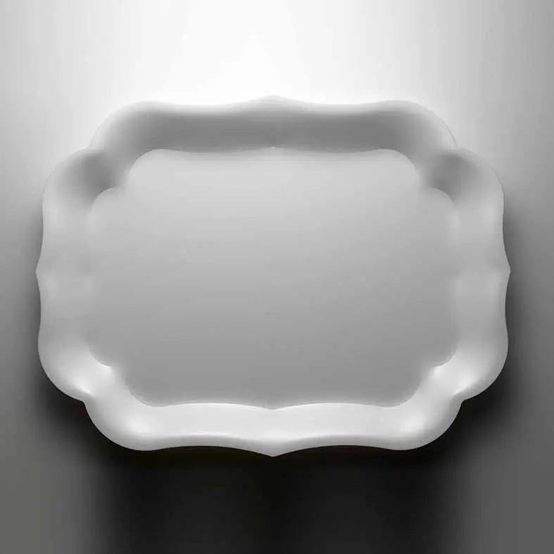 Mario Luca Giusti Gioconda tray 43x33 cm. - 16.93x12.99 in. Mario Luca Giusti White enamel - Buy now on ShopDecor - Discover the best products by MARIO LUCA GIUSTI design