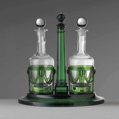 Mario Luca Giusti Susy oil cruet with ampoules Emerald Green - Buy now on ShopDecor - Discover the best products by MARIO LUCA GIUSTI design