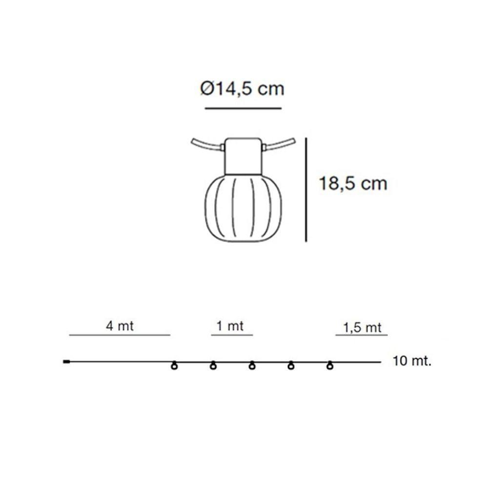 Martinelli Luce Kiki outdoor suspension lamp 5 light points - Buy now on ShopDecor - Discover the best products by MARTINELLI LUCE design