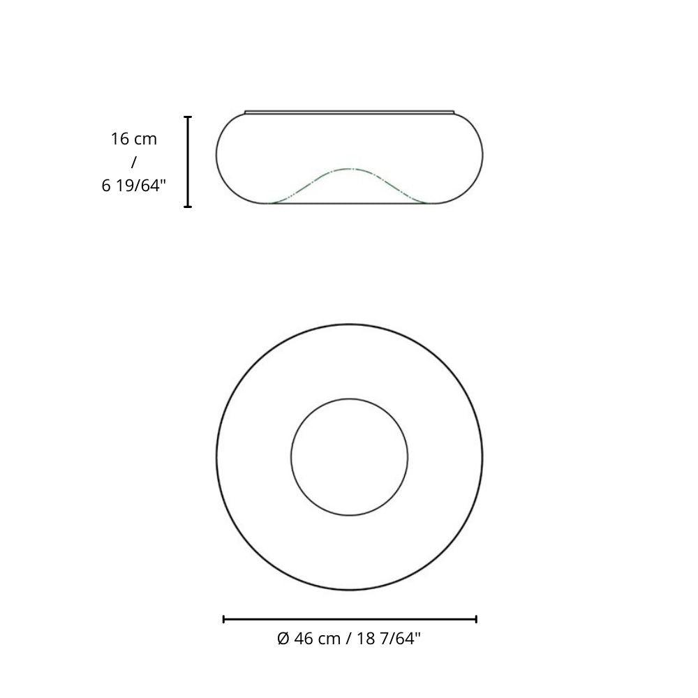 Martinelli Luce Pouff ceiling lamp LED white diam. 46 cm - Buy now on ShopDecor - Discover the best products by MARTINELLI LUCE design