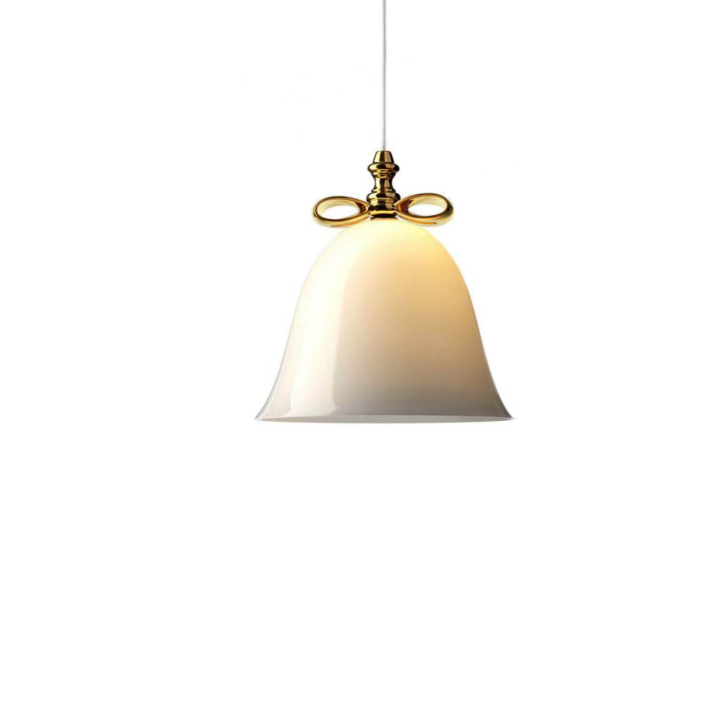 Moooi Bell Lamp Small suspension lamp with gold bow Smoky grey - Buy now on ShopDecor - Discover the best products by MOOOI design